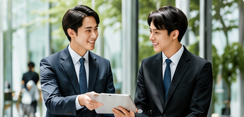 JOBJOINの業務分解と採用設計を相談する日本人ビジネスパーソン